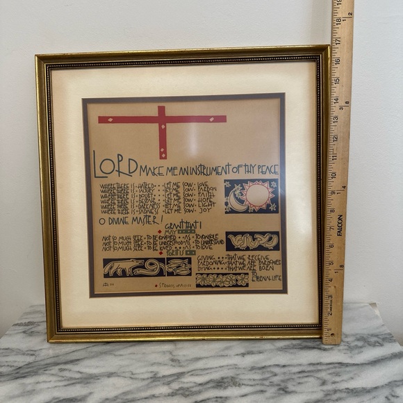 St Francis of Assisi Peace prayer framed print - Picture 11 of 14